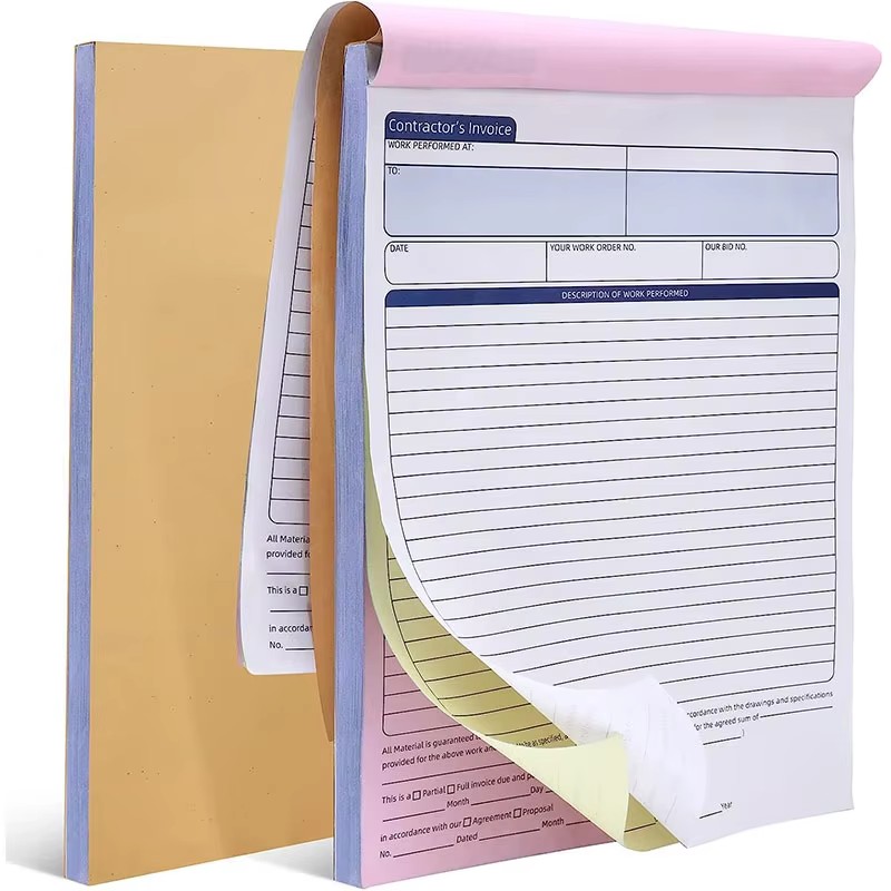 Custom Printing Business NCR Carbonless Notebook A4 A5 A6, A5 Book Style Carbonless Invoice & Business Forms