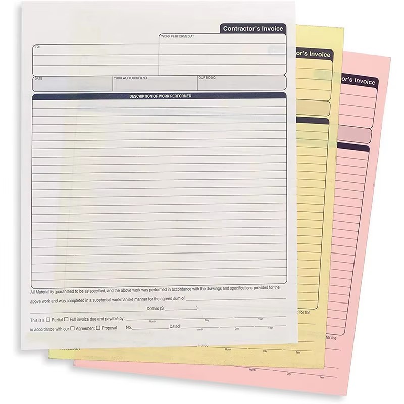 Customised Printing Restaurant Sales Large Jewelry Receipt Business Logistics Invoice Waybill Bill of Lading Trucking Receipt Book