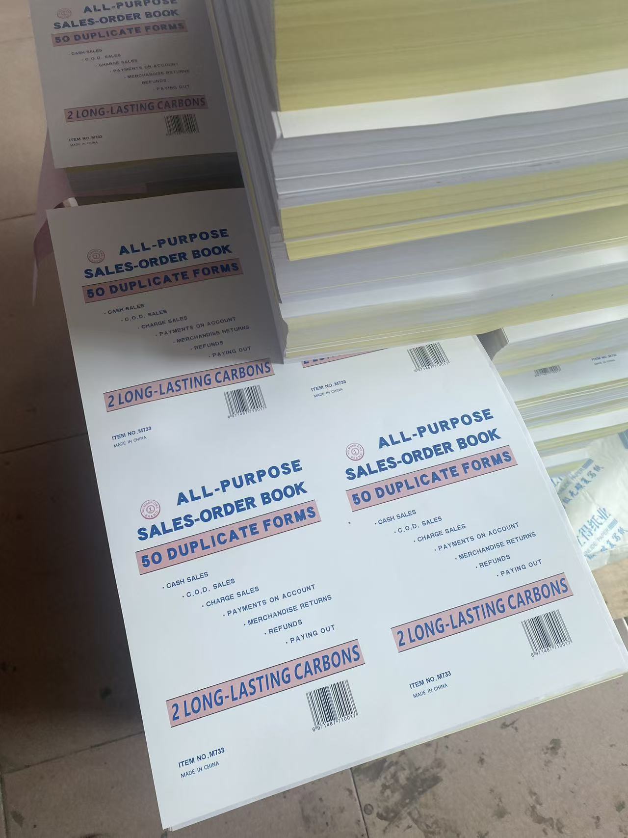 Customised Printing Restaurant Sales Large Jewelry Receipt Business Logistics Invoice Waybill Bill of Lading Trucking Receipt Book