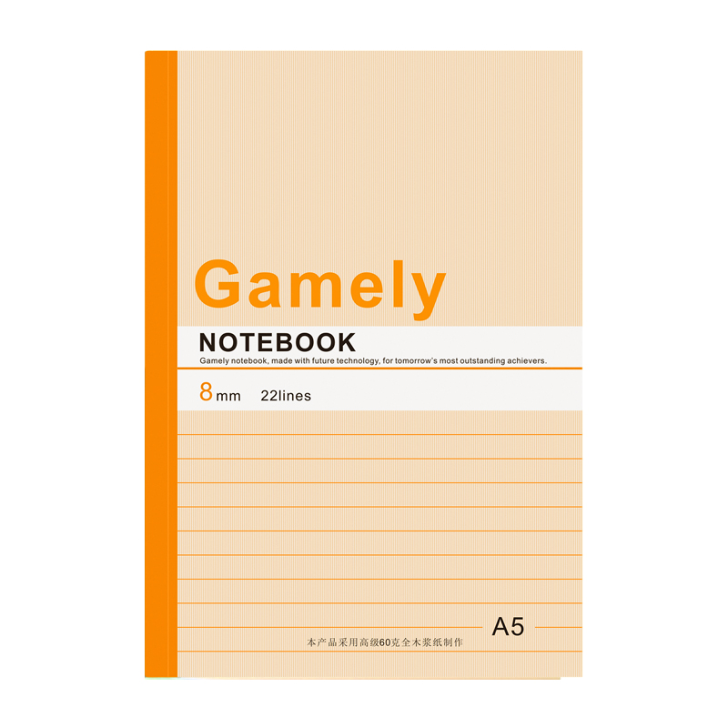 A5 Soft Notebook Notepad with Wireless Gluing Binding for Homework