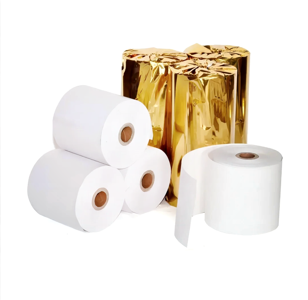 Thermal Receipt Paper 80x80mm 3 1/8" Width 55gsm Cash Register Paper Cashier Pos Receipt Thermal Paper Roll Pure White